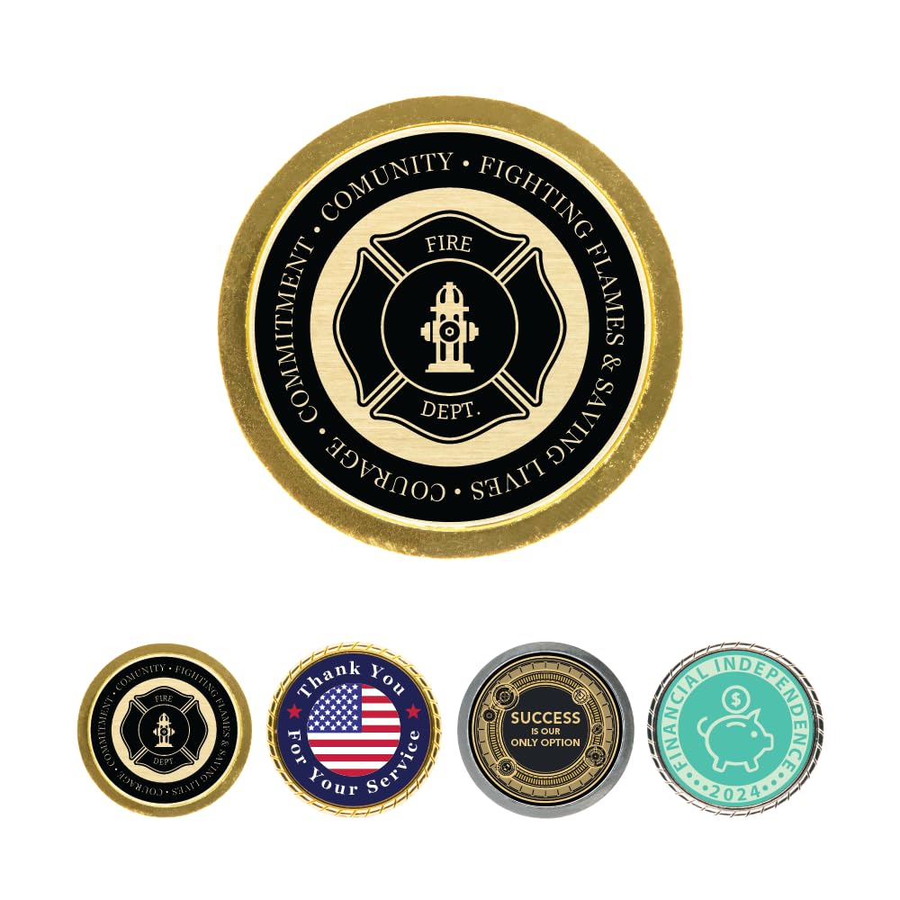 Custom Engraved Challenge Coin - Personalized Medallions by Gem Awards (1 Sided, Silver - Rope Edge)