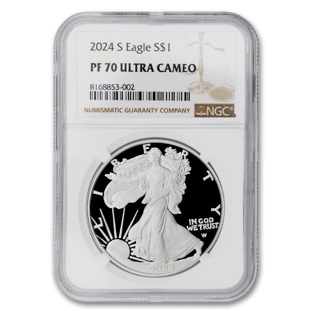 2024 S 1 oz American Silver Eagle Proof Coin PF-70 Ultra Cameo $1 NGC PF70UCAM