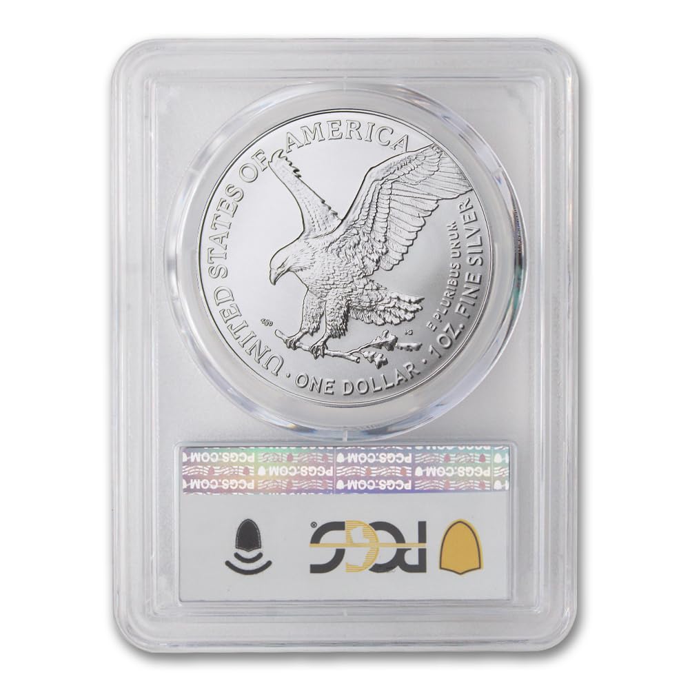 2025 (W) 1 oz American Silver Eagle Coin Gem Uncirculated (First Day of Issue - Struck at the West Point Mint) $1 PCGS GEMUNC