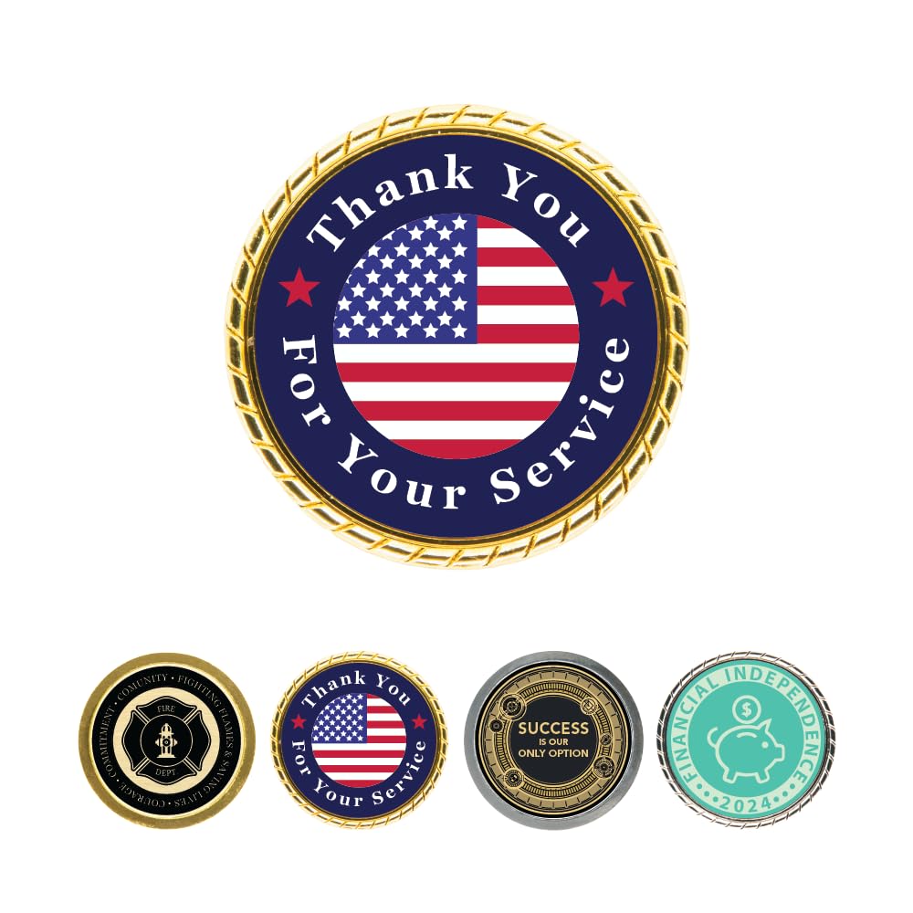 Custom Engraved Challenge Coin - Personalized Medallions by Gem Awards (1 Sided, Silver - Rope Edge)
