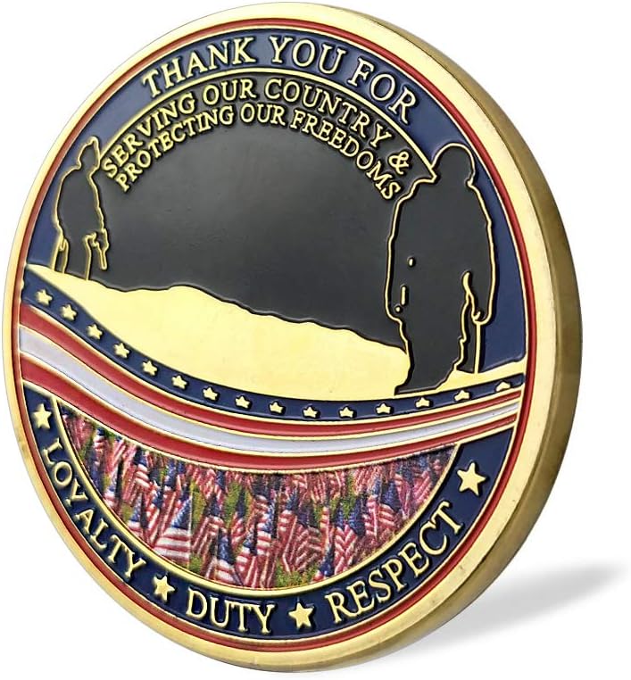 BHealthLife Military Veteran Appreciation Challenge Coin Thank You for Your Service Gift for Vets