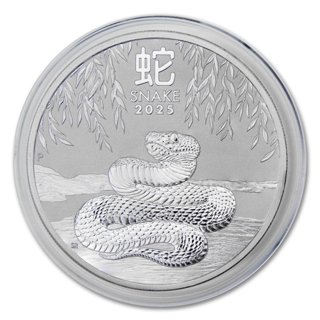 2025 P 1 oz Australian Silver Lunar Series III Year of the Snake Coin Brilliant Uncirculated (in Capsule) with Certificate of Authenticity $1 BU