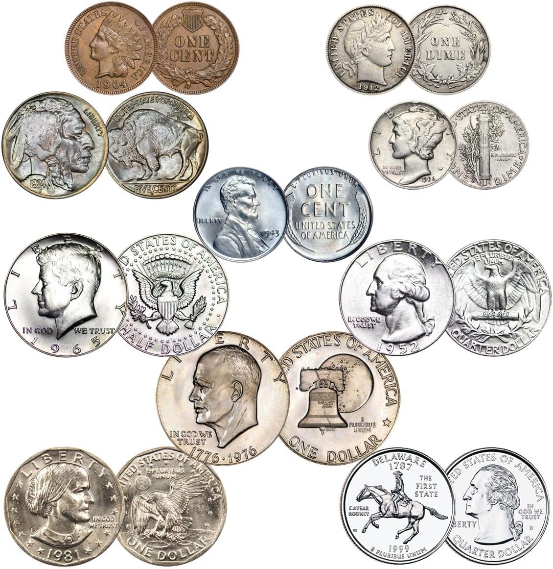 A Century of U.S. Coins (10 Coin Set)
