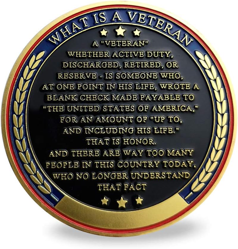 BHealthLife Military Veteran Appreciation Challenge Coin Thank You for Your Service Gift for Vets