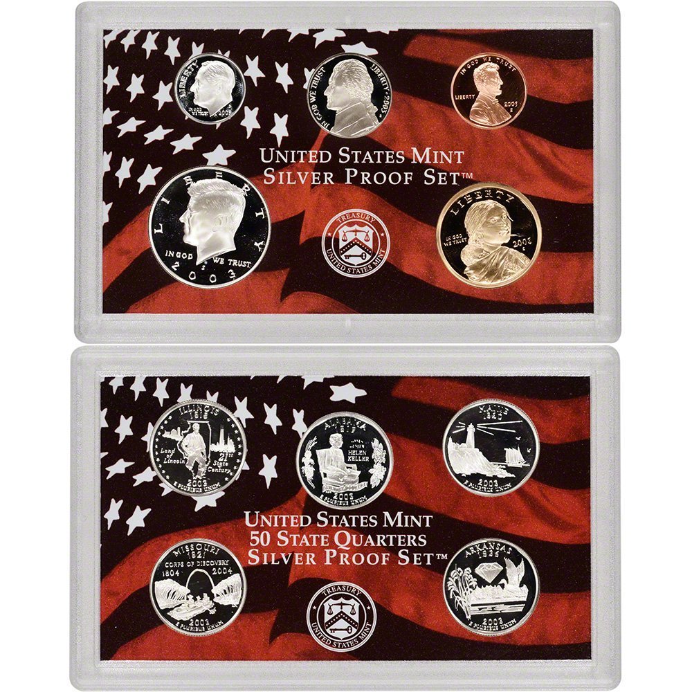 2003 S U.S. Mint Silver Proof Set - 10 Coins - OGP Superb Gem Uncirculated