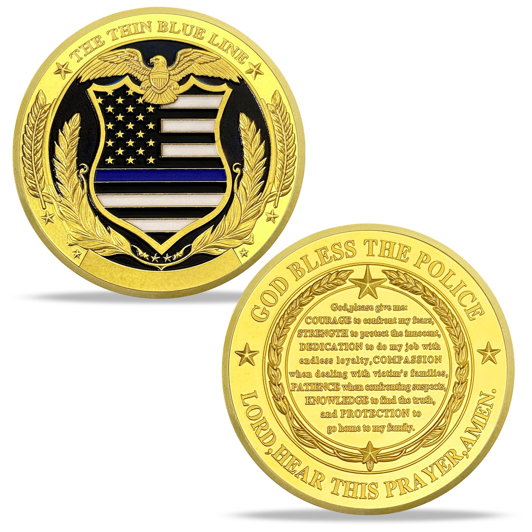 Police Challenge Coin for Dad Police, Police Coin for Law Enforcement Gifts, Police Officer Challenge Coin for Thank You for Your Service Appreciation Gifts