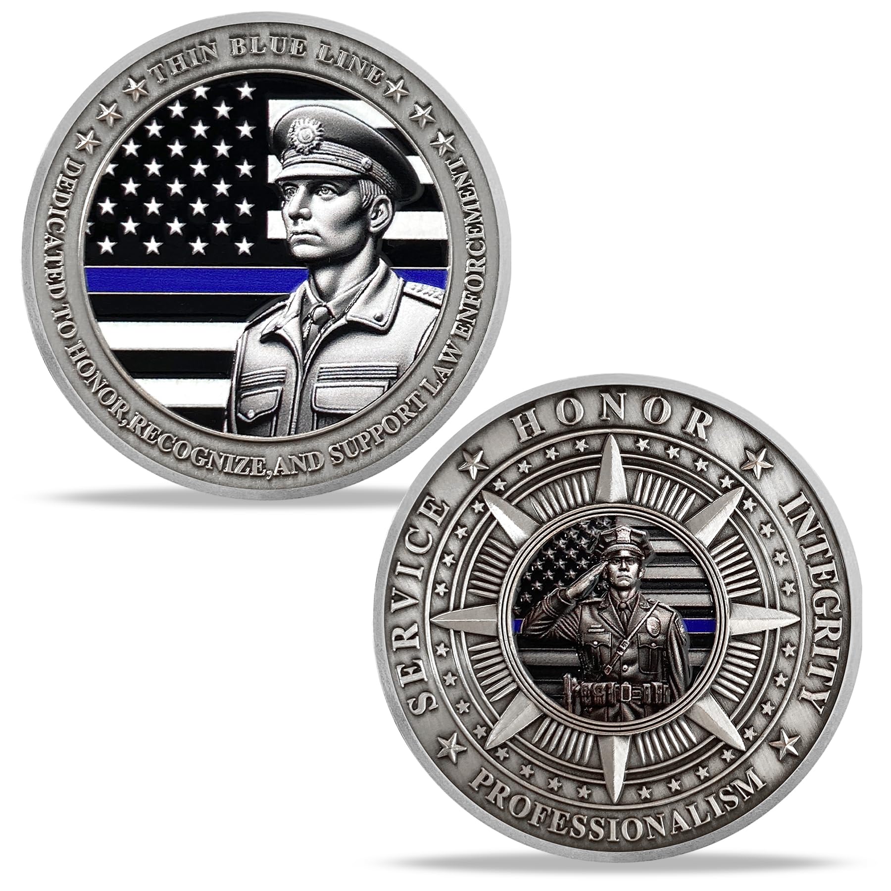 Police Challenge Coin for Dad Police, Police Coin for Law Enforcement Gifts, Police Officer Challenge Coin for Thank You for Your Service Appreciation Gifts