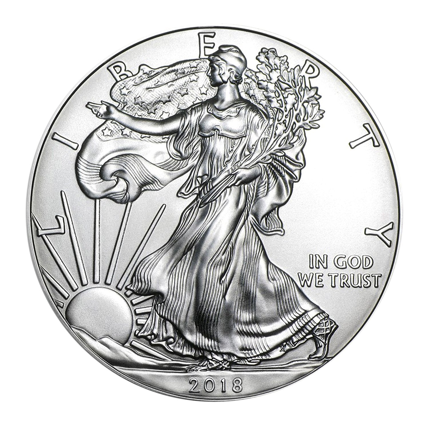 USA 2018 $1 American Silver Eagle Coin - Brilliant Uncirculated Condition