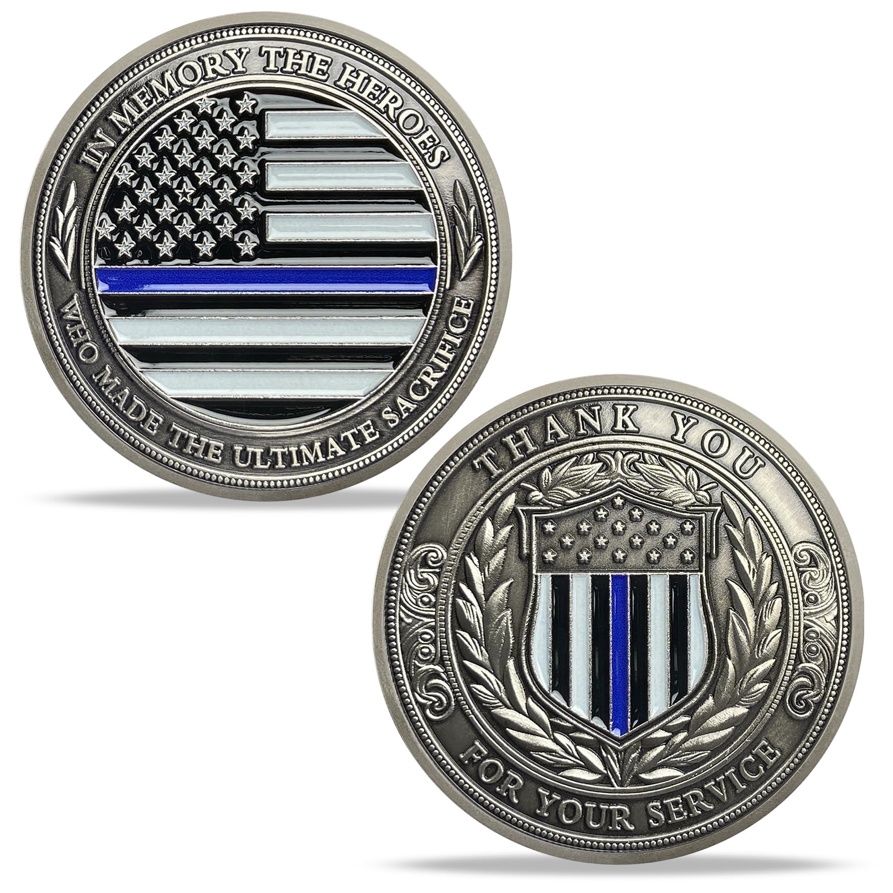 Police Challenge Coin for Dad Police, Police Coin for Law Enforcement Gifts, Police Officer Challenge Coin for Thank You for Your Service Appreciation Gifts