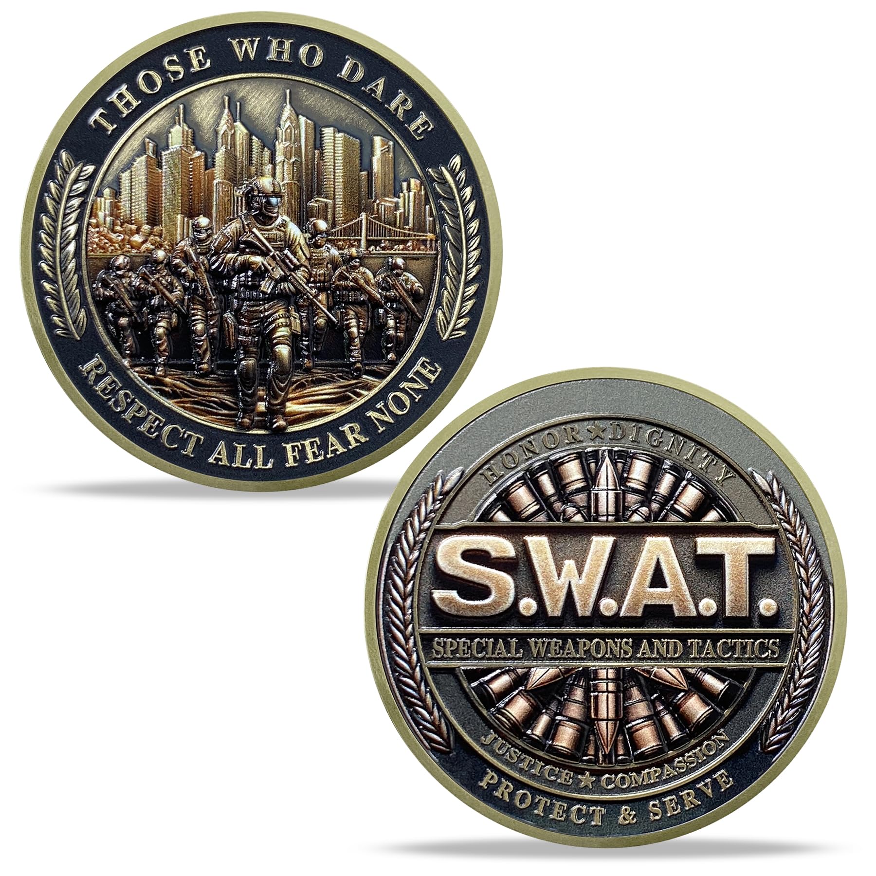 Police Challenge Coin for Dad Police, Police Coin for Law Enforcement Gifts, Police Officer Challenge Coin for Thank You for Your Service Appreciation Gifts