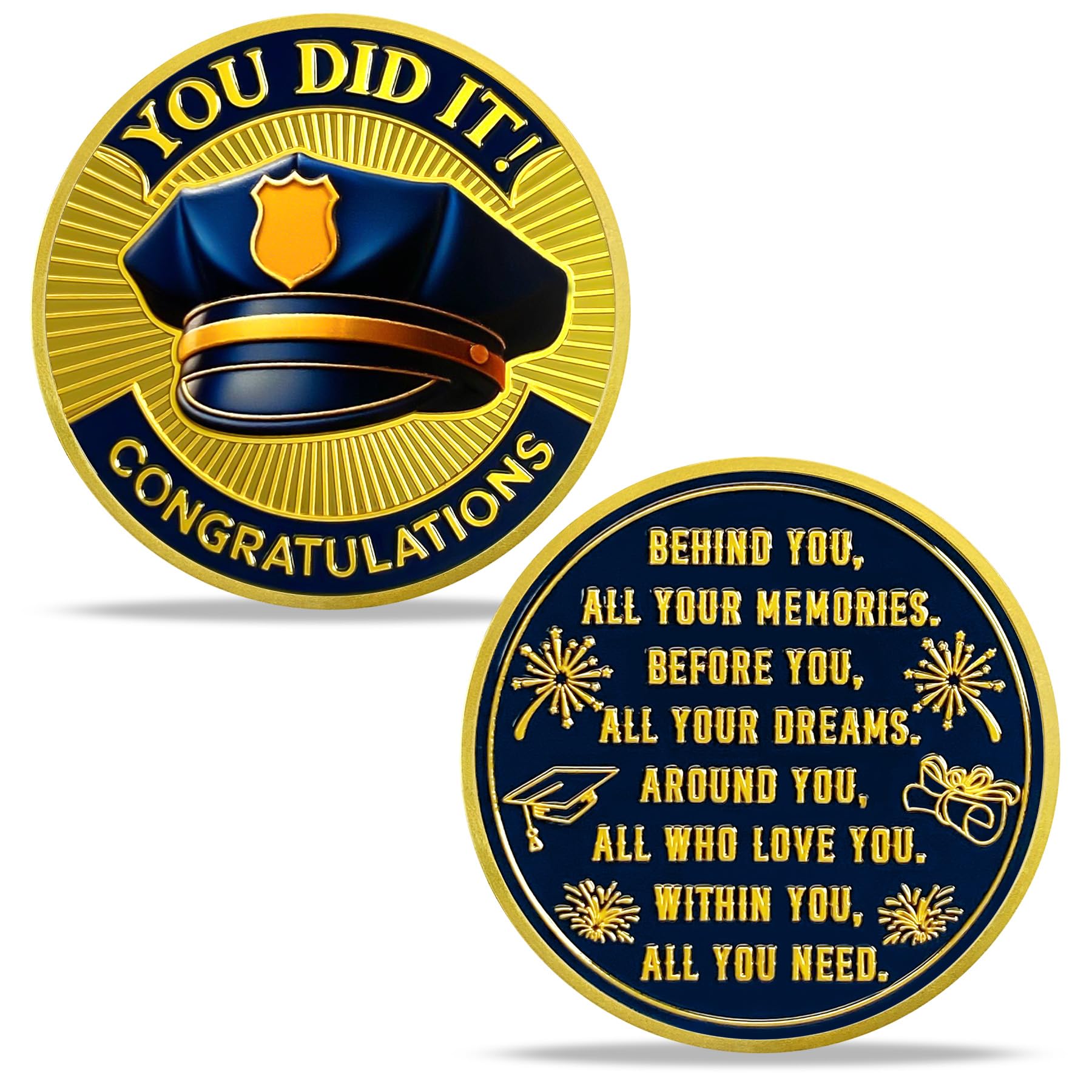 Police Challenge Coin for Dad Police, Police Coin for Law Enforcement Gifts, Police Officer Challenge Coin for Thank You for Your Service Appreciation Gifts