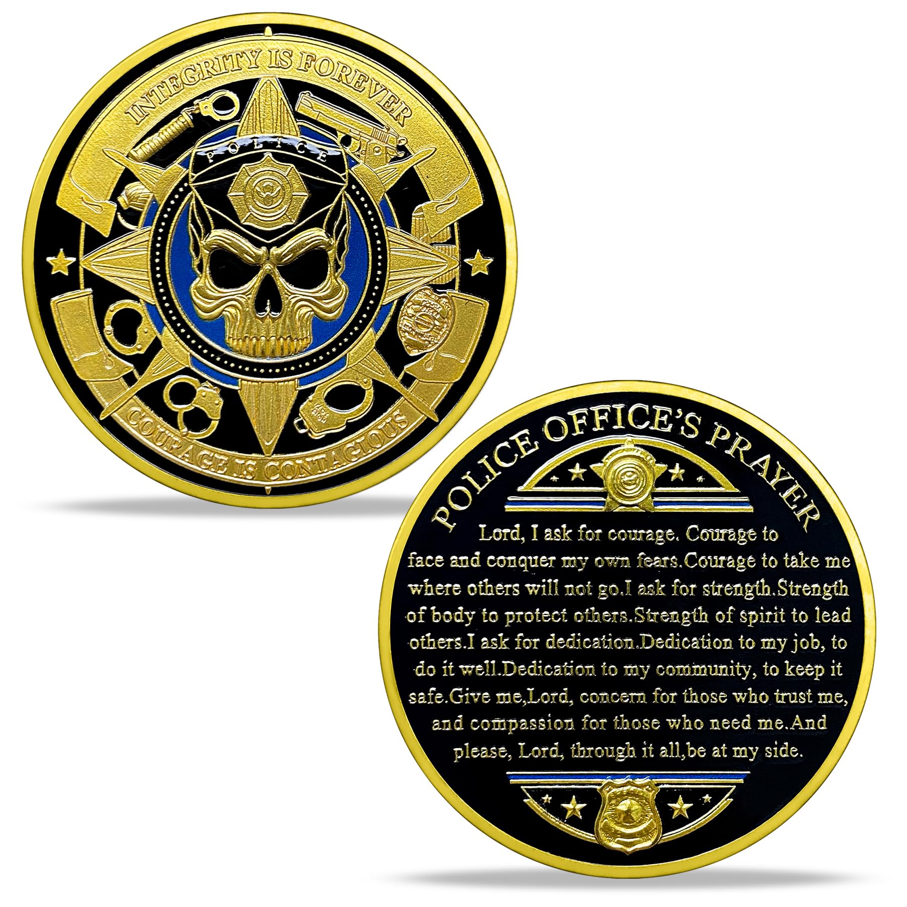 Police Challenge Coin for Dad Police, Police Coin for Law Enforcement Gifts, Police Officer Challenge Coin for Thank You for Your Service Appreciation Gifts