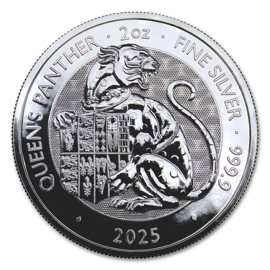 2025 2 oz British Silver Royal Tudor Beasts - Queen's Panther Coin Brilliant Uncirculated with a Certificate of Authenticity £5 Seller BU