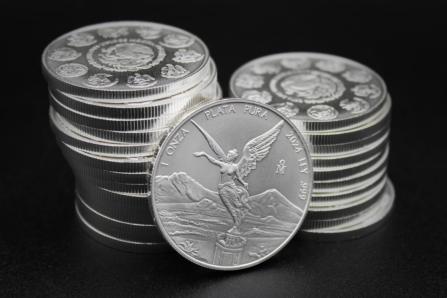 2024 No Mint Mark 1 oz Mexican Silver Libertad Coin Brilliant Uncirculated with Certificate of Authenticity - Moneda de Plata Pura de Ley 1 Onza Seller BU