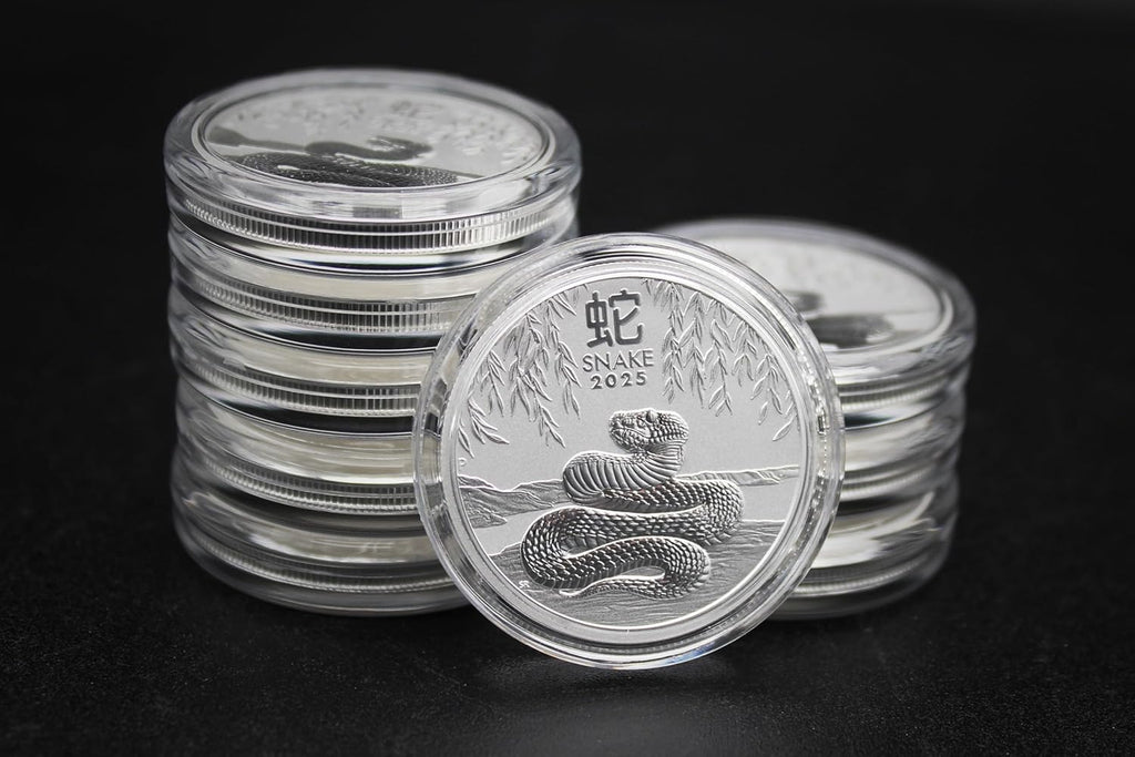 2025 P 2 oz Silver Australian Lunar Series III Year of the Snake Coin Brilliant Uncirculated (in Capsule) with Certificate of Authenticity $2 Seller BU