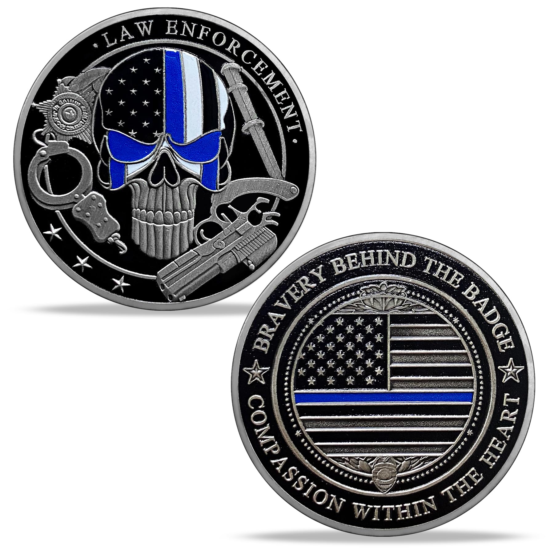 Police Challenge Coin for Dad Police, Police Coin for Law Enforcement Gifts, Police Officer Challenge Coin for Thank You for Your Service Appreciation Gifts