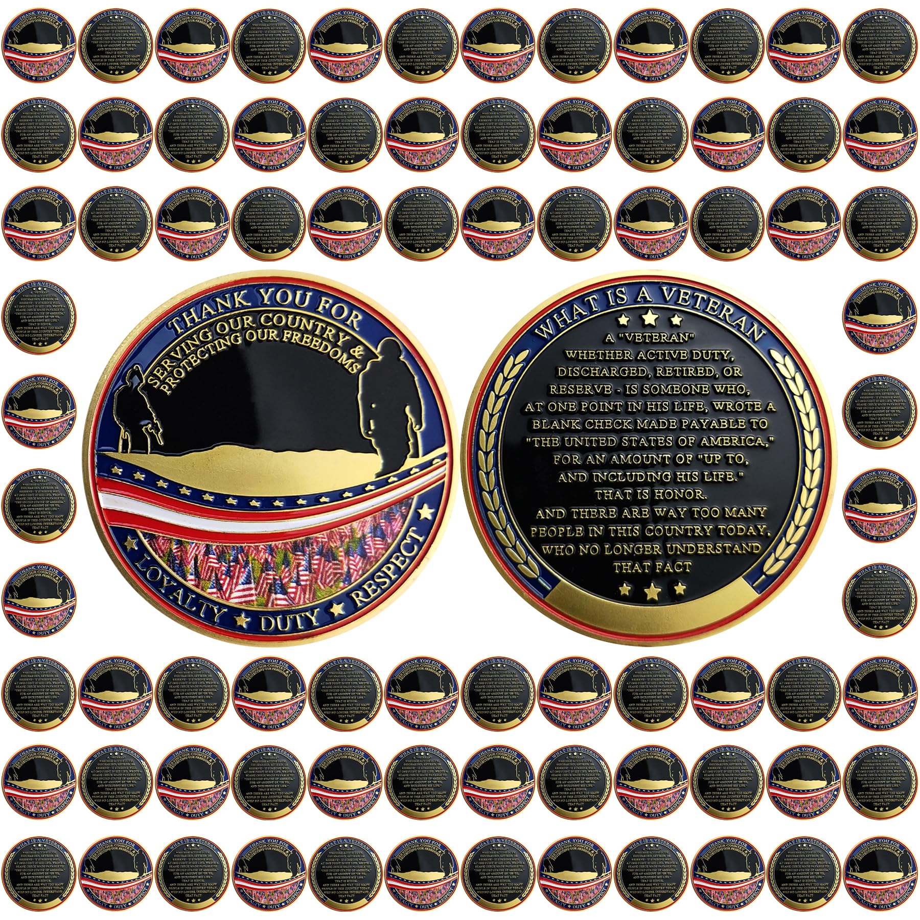 BHealthLife Military Veteran Appreciation Challenge Coin Thank You for Your Service Gift for Vets
